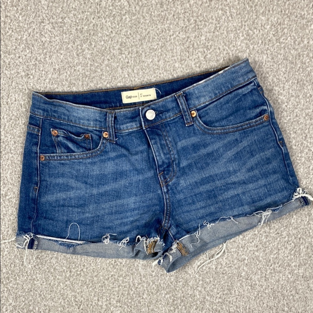 Gap cut off shorts 3" size 27 folded cuffs edgy country cowgirl y2k jorts